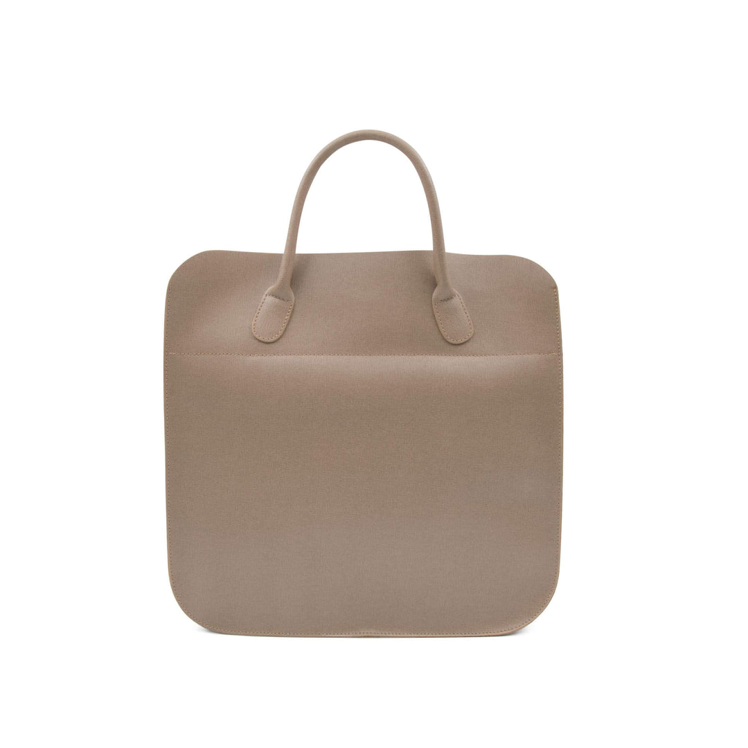 Borsa con doppio manico da donna Il Gergo, colore fango.