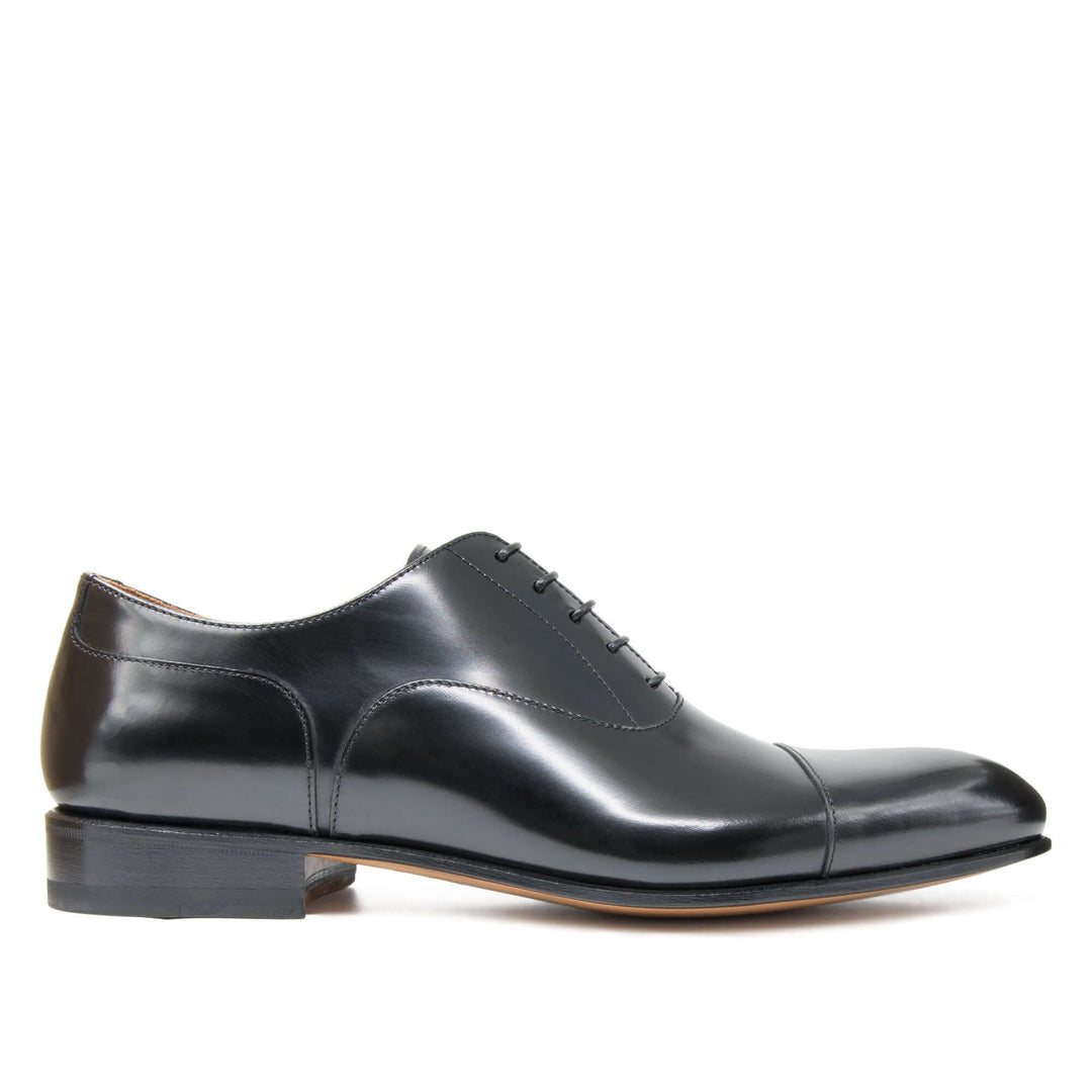 Scarpa classica elegante da uomo in pelle Il Gergo, Cooper nera.